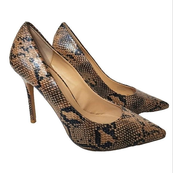 Topshop 'Gemini 2' Snake Print Pointy Toe Pump Sz 6.5 - Picture 1 of 8